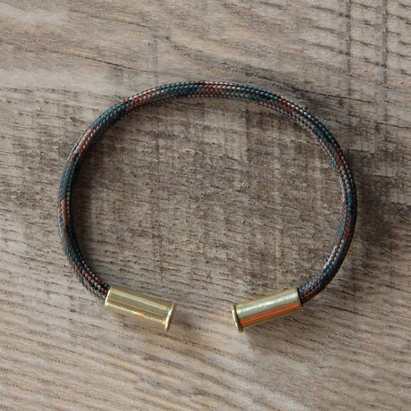 Recycled Bullet Casing Bracelet // Woodland Camo