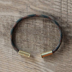 Recycled Bullet Casing Bracelet // Woodland Camo