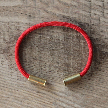 Recycled Bullet Casing Bracelet // Red