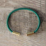 Recycled Bullet Casing Bracelet // Forest Green