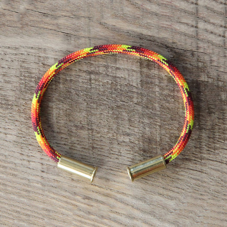 Recycled Bullet Casing Bracelet // Fire Camo