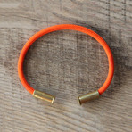 Recycled Bullet Casing Bracelet // Electric Orange