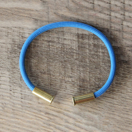 Recycled Bullet Casing Bracelet // Cerulean Blue