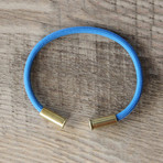 Recycled Bullet Casing Bracelet // Cerulean Blue