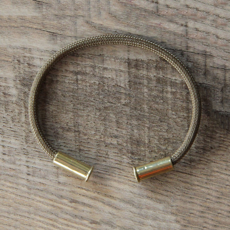 Recycled Bullet Casing Bracelet // Brown