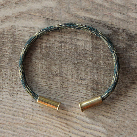 Recycled Bullet Casing Bracelet // Army Camo