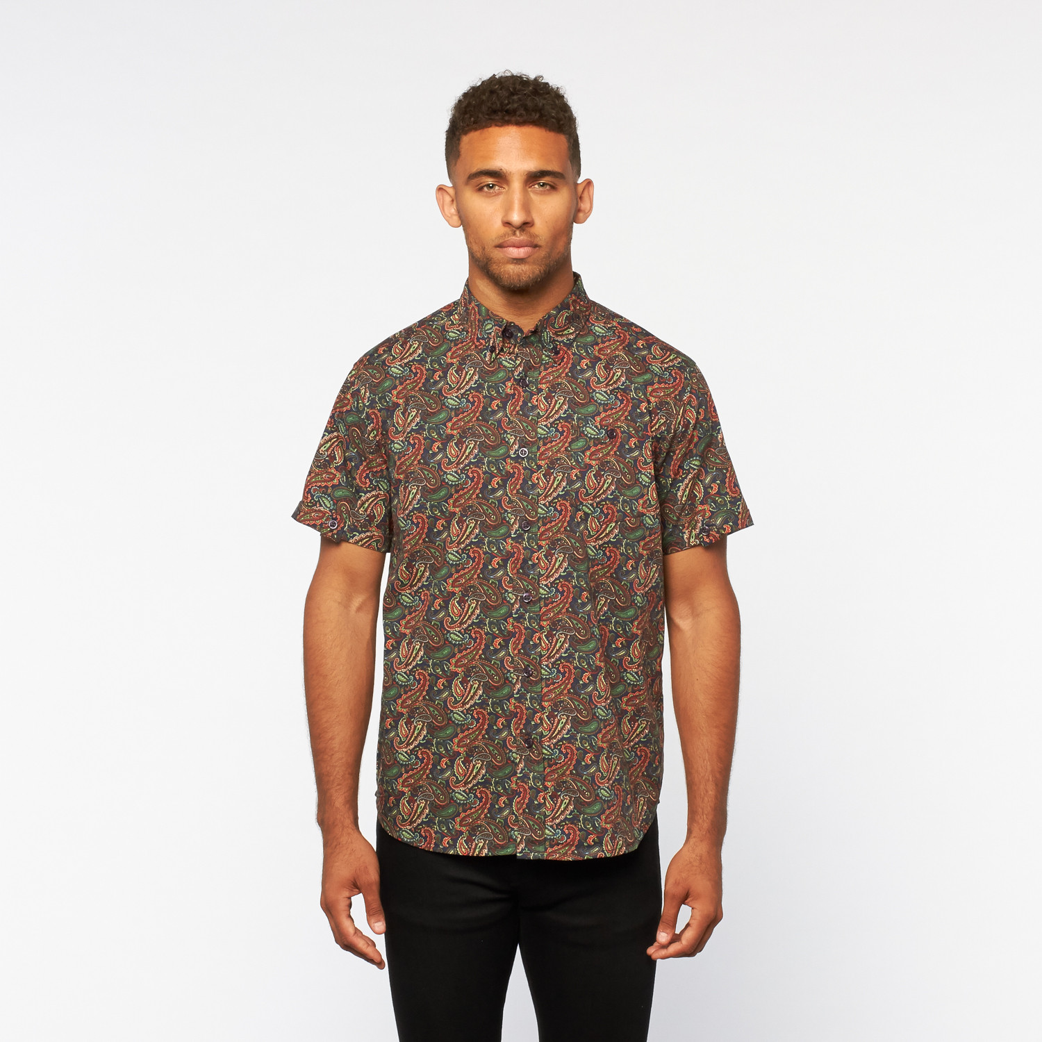 Button Down Shirt // Paisley Forest (S) - Profound Aesthetic - Touch of ...