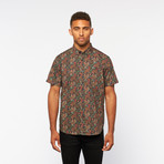 Button Down Shirt // Paisley Forest (XL)