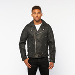 American Anarchy Leather Motorcycle Jacket // Black (L)