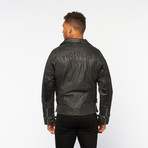 American Anarchy Leather Motorcycle Jacket // Black (L)