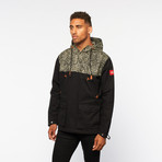 Paisley Pullover Parka Jacket // Black Paisley (M)