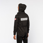 Rectangle Combat Hooded Parka Jacket // Black (S)