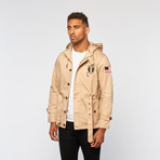 American Aviator Hooded Parka // Khaki Tan (S)