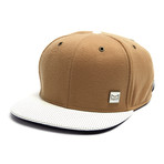 The Arrival 6-Panel Hat // Camel + White