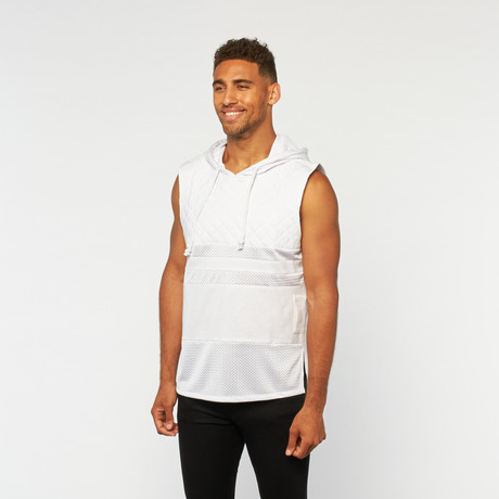 Sleeveless Quilted Pullover // White (S)