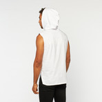 Sleeveless Quilted Pullover // White (XL)