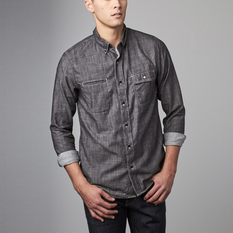 Tommy II Button Down Shirt // Charcoal (S)