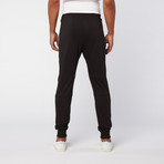 Quilted Moto Jogger // Black + Gold (S)