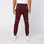 Moto Jogger // Burgundy (L)