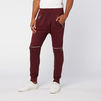 Moto Jogger // Burgundy (L)