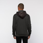 Marled Sherpa Hoody // Black (XL)