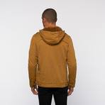 Hooded Cotton Jacket // Camel (L)