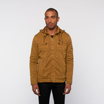 Hooded Cotton Jacket // Camel (XL)