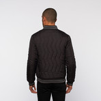 Zag Quilted Bomber Jacket // Black (M)