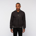 Zag Quilted Bomber Jacket // Black (M)