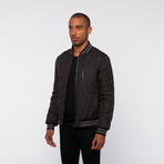 Zag Quilted Bomber Jacket // Black (M)