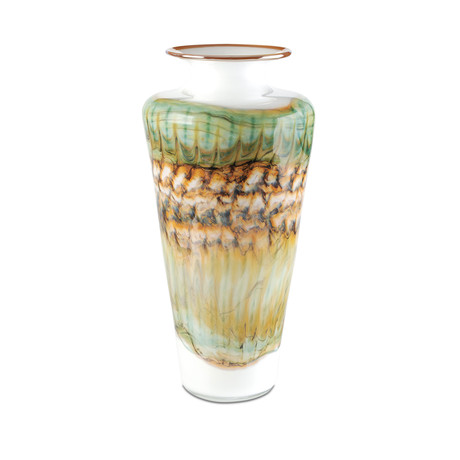 Large White Strata Traditional Urn // 212846