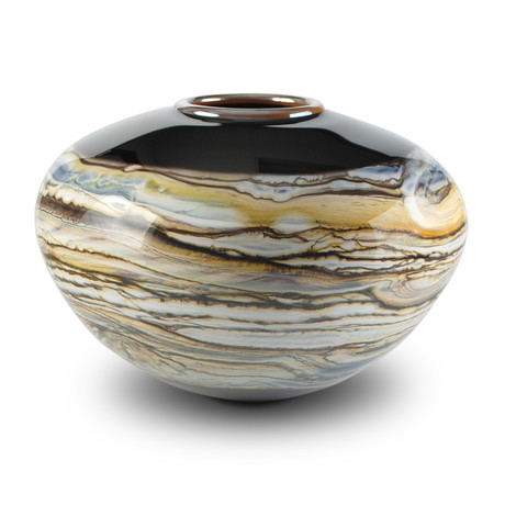 Large Black Strata Sphere // 212881