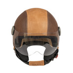 Two Tone Leather Helmet // Vintage Brown (21.3" Circumference // XS)