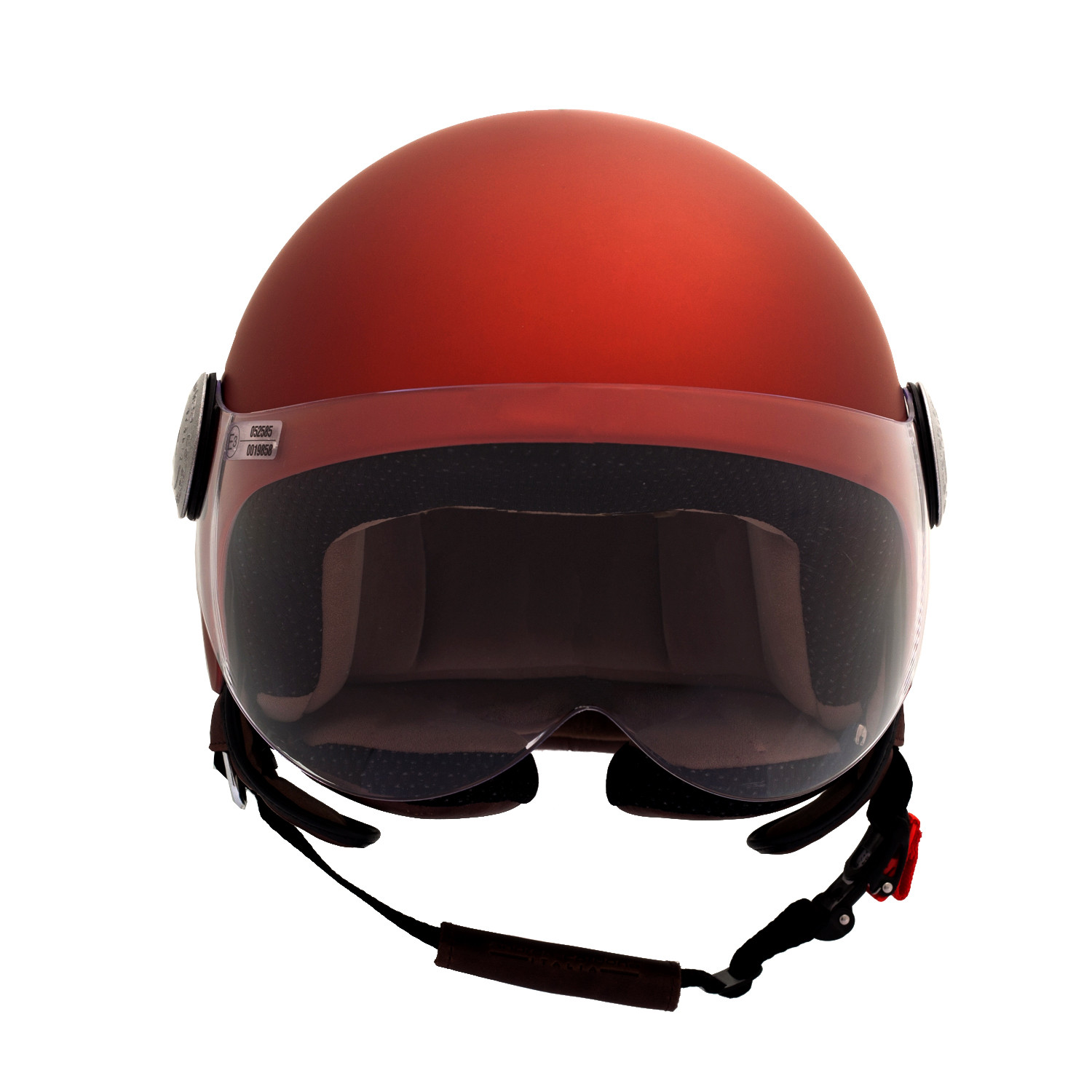 Smooth Rubin Red Leather Helmet (21.3