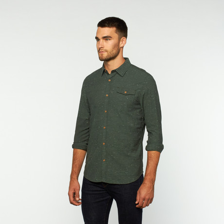 Nick Button Up Shirt // Pine Needle (S)