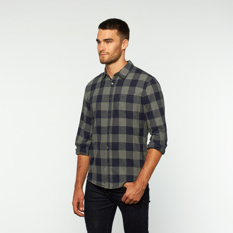 Mason Button Up Shirt // Navy (S)