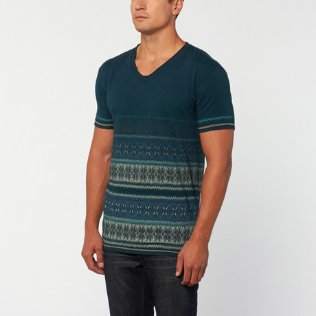Oslo Nordiv Graphic V-Neck // Teal (S)