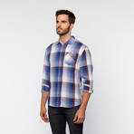 Free Nature // Twill Plaid Button Up // Dazzling Blue (M)
