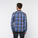 Free Nature // Twill Plaid Button Up // Dazzling Blue + Black (S)