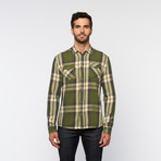 Free Nature // Twill Plaid Button Up // Olivine (S)