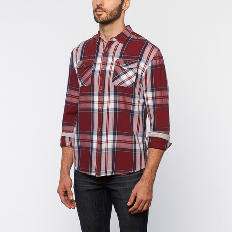 Free Nature // Twill Plaid Button Up // Syrah (S)