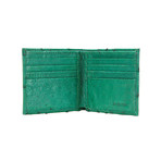 Ostrich Bifold Wallet // Cypress