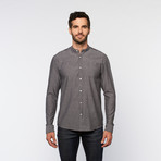 Artistry in Motion // Band Collar Button Up // Charcoal (S)