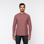 Artistry in Motion // Band Collar Button Up // Syrah (XL)