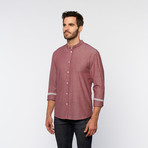 Artistry in Motion // Band Collar Button Up // Syrah (XL)