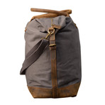 Oxford Holdall // Khaki Grey + Brown