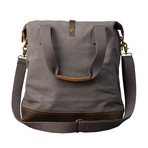 Cornish Tote // Khaki Grey + Brown