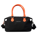 Downton Duffel Handbag // Black + Orange