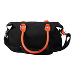 Downton Duffel Handbag // Black + Orange