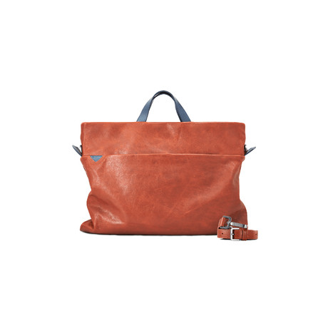 Metropolis // Horizontal Briefcase (Cuoio + Ocean)